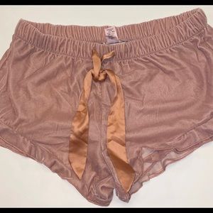 VICTORIAS SECRET: Pink Velour Pajama Bottoms